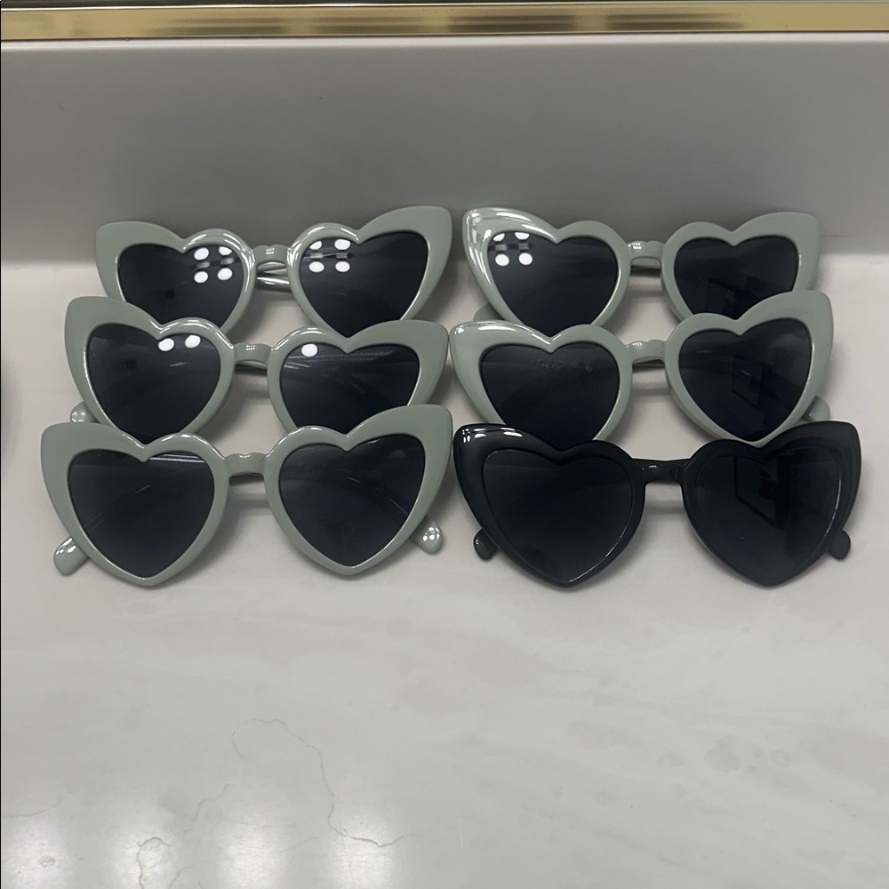 Heart-Shaped Sunglasses Set